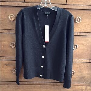 Talbots Chashmere Black Cardigan